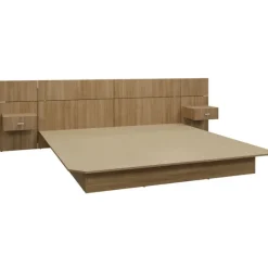 SUA-V King Platform Bed with Headboard and Nighstands (78