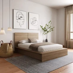 Nexera King Platform Bed with Headboard (78") -