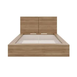 Nexera King Platform Bed with Headboard (78