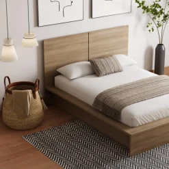 Nexera King Platform Bed with Headboard (78