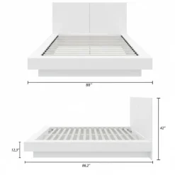 Nexera King Platform Bed with Headboard (78