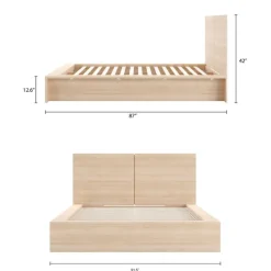Nexera King Platform Bed with Headboard (78") -