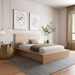 Nexera King Platform Bed with Headboard (78