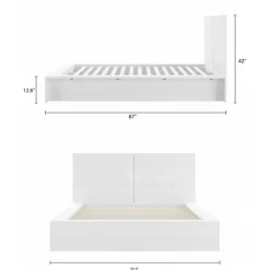 Nexera King Platform Bed with Headboard (78