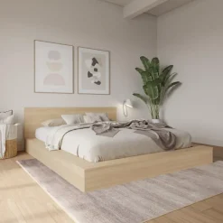 Nexera King Platform Bed with Headboard (78