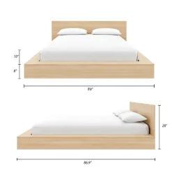 Nexera King Platform Bed with Headboard (78