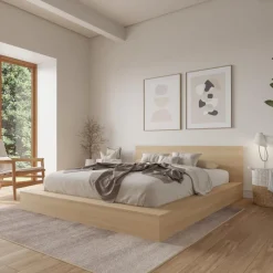 Nexera King Platform Bed with Headboard (78