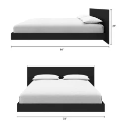 Nexera King Platform Bed with Headboard (78