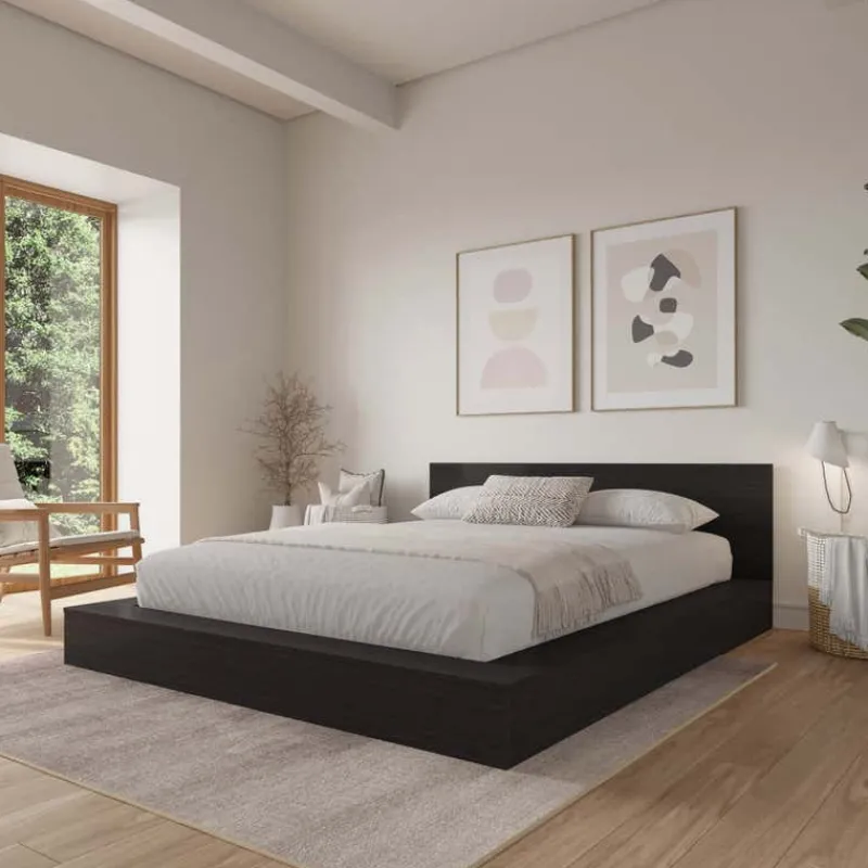 Nexera King Platform Bed with Headboard (78") -