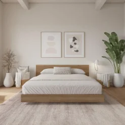 Nexera King Platform Bed with Headboard (78