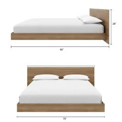 Nexera King Platform Bed with Headboard (78