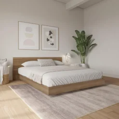 Nexera King Platform Bed with Headboard (78
