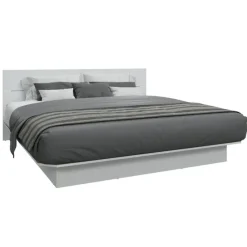SUA-V King Platform Bed with Headboard (78