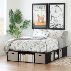 Meubles South Shore King Storage Bed With Baskets (78") - South Shore