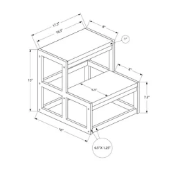 Monarch Ladder - 2 step stool / / black metal -