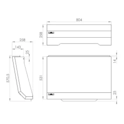 LEMAR Le Marquier 75 cm Cover for Pure 375 Plancha