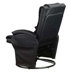Leather Reclining Ball-Bearing Swivel Glider with Ottoman -
