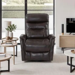 Leather Swivel Recliner