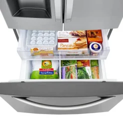 LG 28 Cu ft 36 In Refrigerator Bottom Freezer, French door - LHFS28XBS