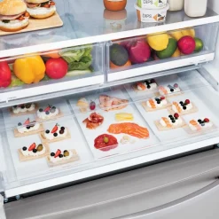 LG 28 Cu ft 36 In Refrigerator Bottom Freezer, French door - LHFS28XBS