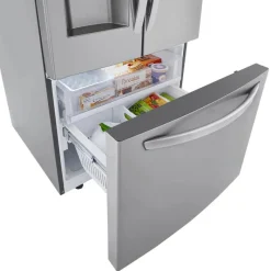 LG 28 Cu ft 36 In Refrigerator Bottom Freezer, French door - LHFS28XBS