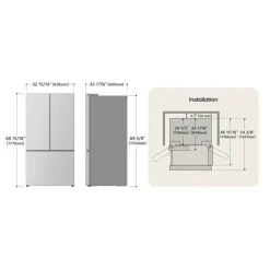 LG 25 Cu Ft 33 In Refrigerator Bottom Freezer, French door - LF25S6200S