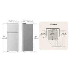 LG 18 Cu Ft 28 In Refrigerator Top Freezer - LT18S2100S
