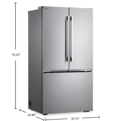LG 25,1 Cu Ft 36 In Refrigerator Bottom Freezer, French door - LF25BZH42S