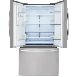 LG 28 Cu ft 36 In Refrigerator Bottom Freezer, French door - LRFS28XBS