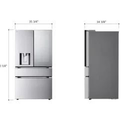 LG 29 Cu Ft 36 In Refrigerator Bottom Freezer, French door - LF29S9775S