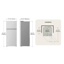 LG 11 Cu Ft 27 In Refrigerator Top Freezer - LT13C2000V