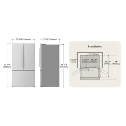 LG 23.7 Cu Ft 36 In Refrigerator Bottom Freezer, French door - LF24Z6530S