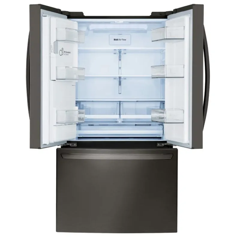 LG 28 Cu ft 36 In Refrigerator Bottom Freezer, French door - LRFS28XBD