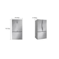 LG 27 Cu ft 36 In Refrigerator Bottom Freezer, French door - LRFLC2706S