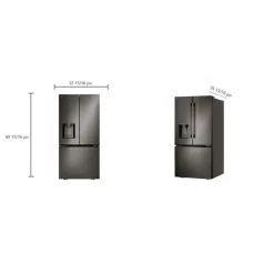 LG 25 Cu Ft 33 In Refrigerator Bottom Freezer, French door - LF25H6330D