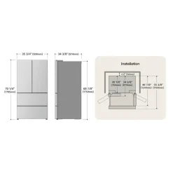 LG 30 Cu Ft 36 In Refrigerator Bottom Freezer, French door - LF30S8210S