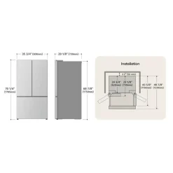 LG 26 Cu Ft 36 In Refrigerator Bottom Freezer, French door - LRYKC2606S