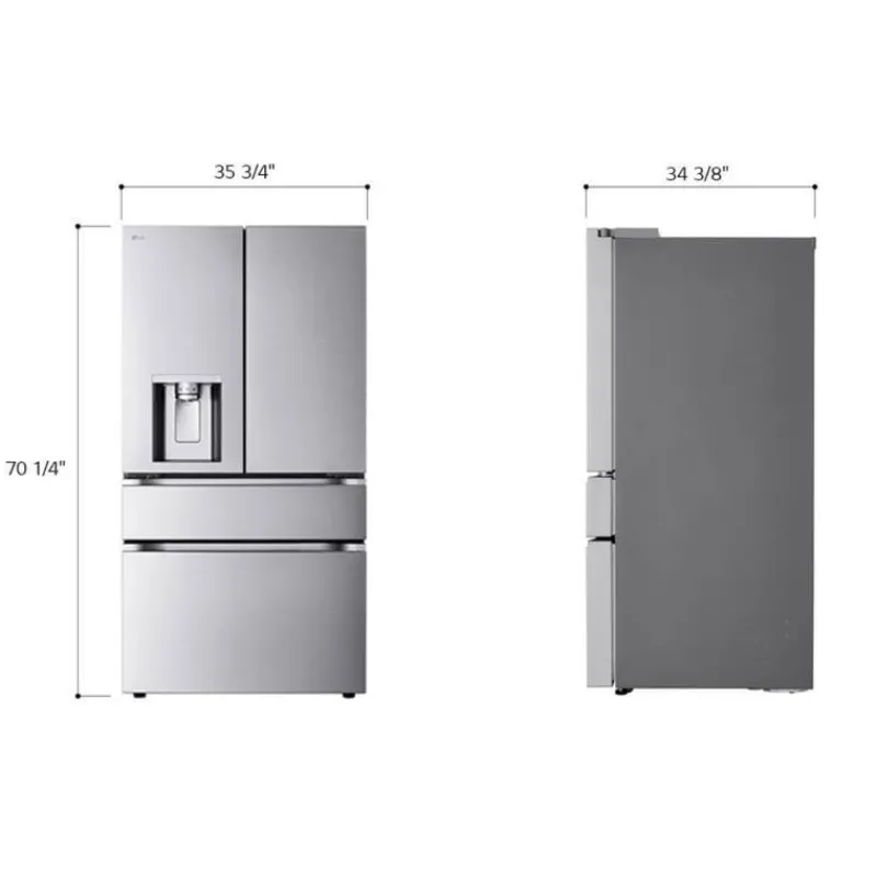 LG 29 Cu Ft 36 In Refrigerator Bottom Freezer, French door - LF29S9730S