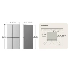 LG 23 Cu Ft 36 In Refrigerator Side by side - LS23C4230V