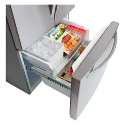LG 30 in 22 Cu ft Refrigerator Bottom Freezer, French door - LRFWS2200S