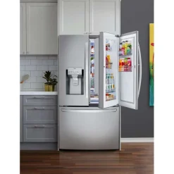 LG 36 in 30 Cu ft Refrigerator Bottom Freezer, French door - LRFDS3016S