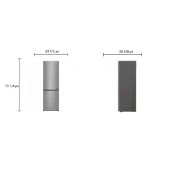LG 24 in 11,9 cu ft Refrigerator Bottom Freezer - LBNC12231V