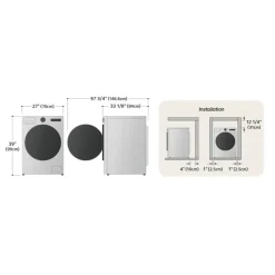 LG All-In-One Washer/Dryer, , 27", Front-Load - WM6998HBA