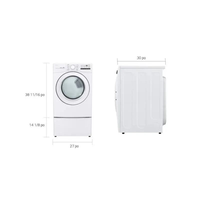 LG Dryer Front-Load 27" - DLE3400W
