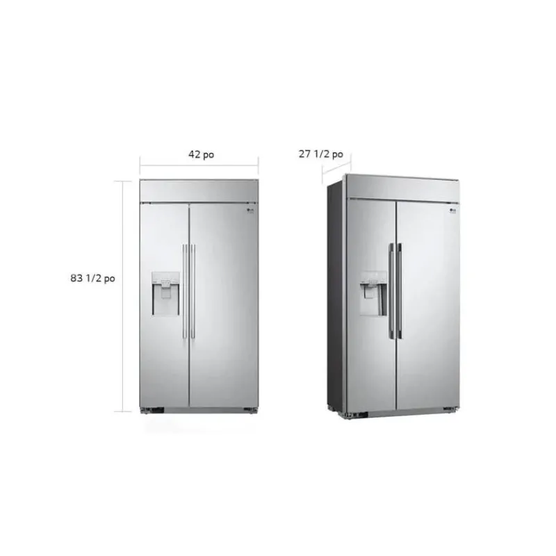 LG STUDIO 26 Cu Ft 42 In Refrigerator Side by side - SRSXB2622S