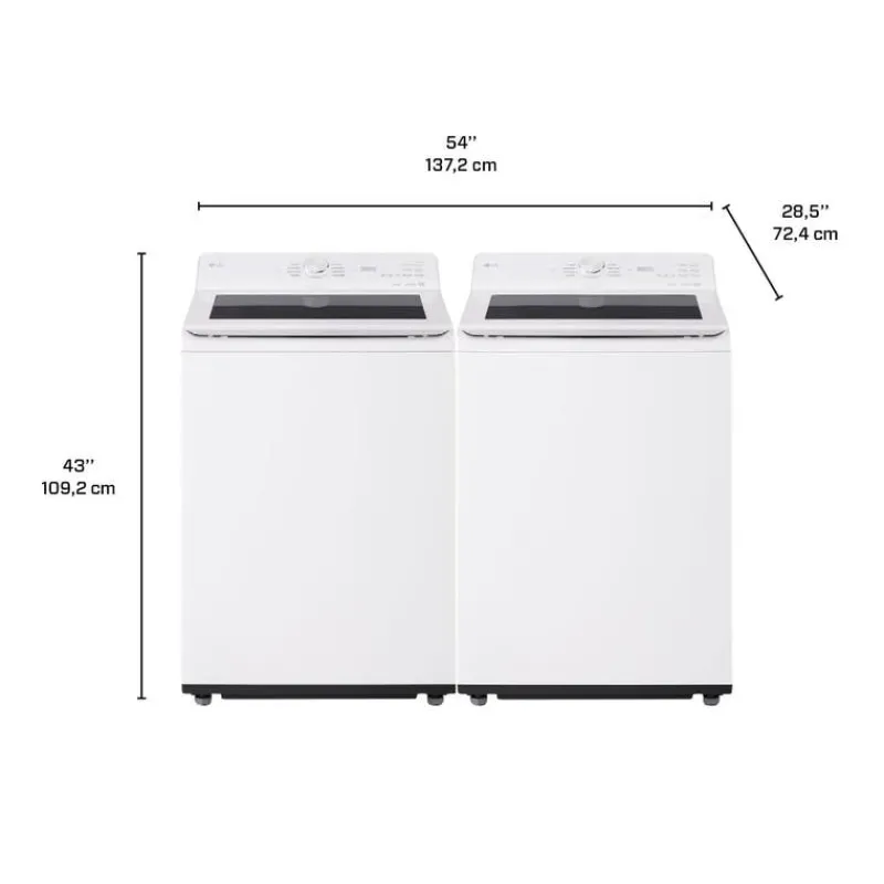 LG Washer & Dryer Kit, , Top-Load - WT-DLE8200