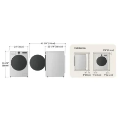 LG Washer & Dryer KIt, , Front-Load - WM-DLHC1455