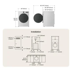 LG Washer & Dryer KIt, , Front-Load - WM-DLHC1455