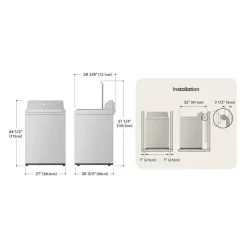 LG Washer Top-Load 27" - WT6105CW