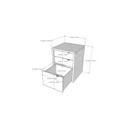 Nexera Liber-T Filing Cabinet, 3-Drawer, White And Walnut -